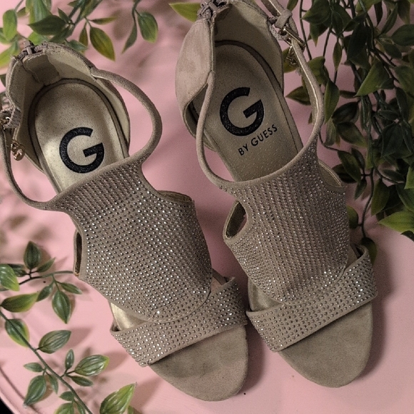 G by Guess Glittering Tan Heels - Picture 2 of 10